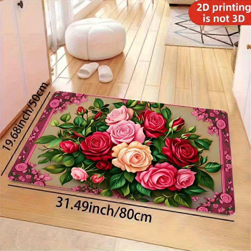 1 tapis de cuisine antifatigue, style européen rétro, motif papillon, imperméable, antidérapant, épais et rembourré, pour un confort optimal lors de la station debout.