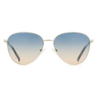 Guess GU3041 33W Full Rim Shiny Pale Gold Unisex Oval Sunglasses UV2 Original