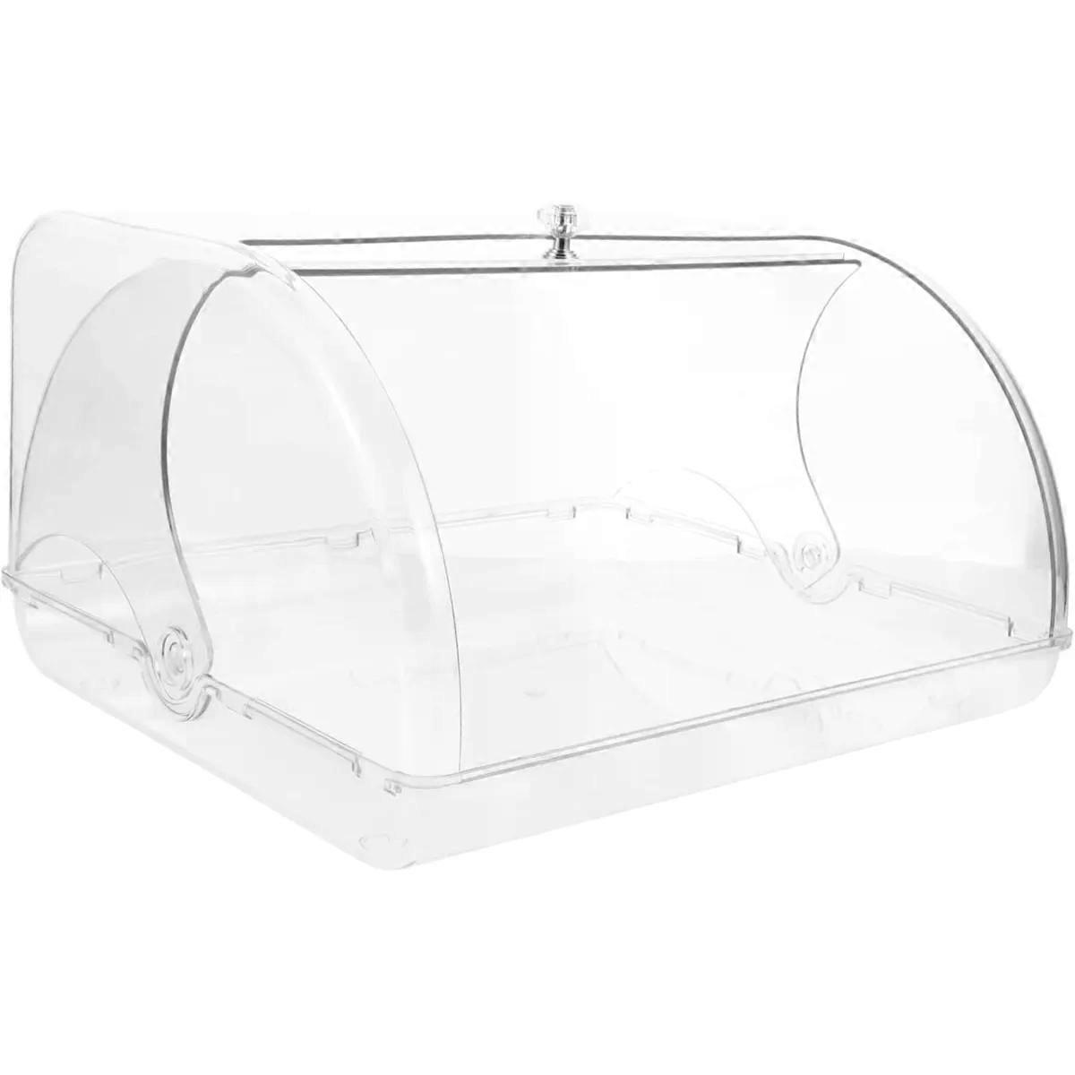 Plastic Bread Box Rolltop Lid Bread Storage Container for Countertop