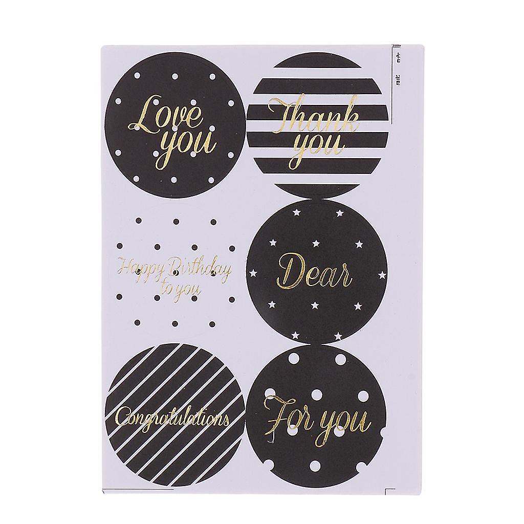 10 قطع ورقة اليد حساب ملصقات عيد الحب ملصق الديكور الأسود