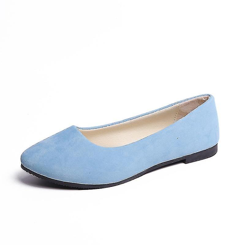 Faux Suede- Slip-on Ballet, Flat Shoes Set-b