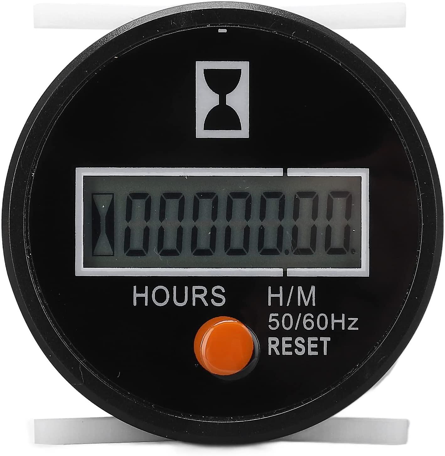 Timer for construction and agricultural machinery, mechanical timer with reset button 1-pack