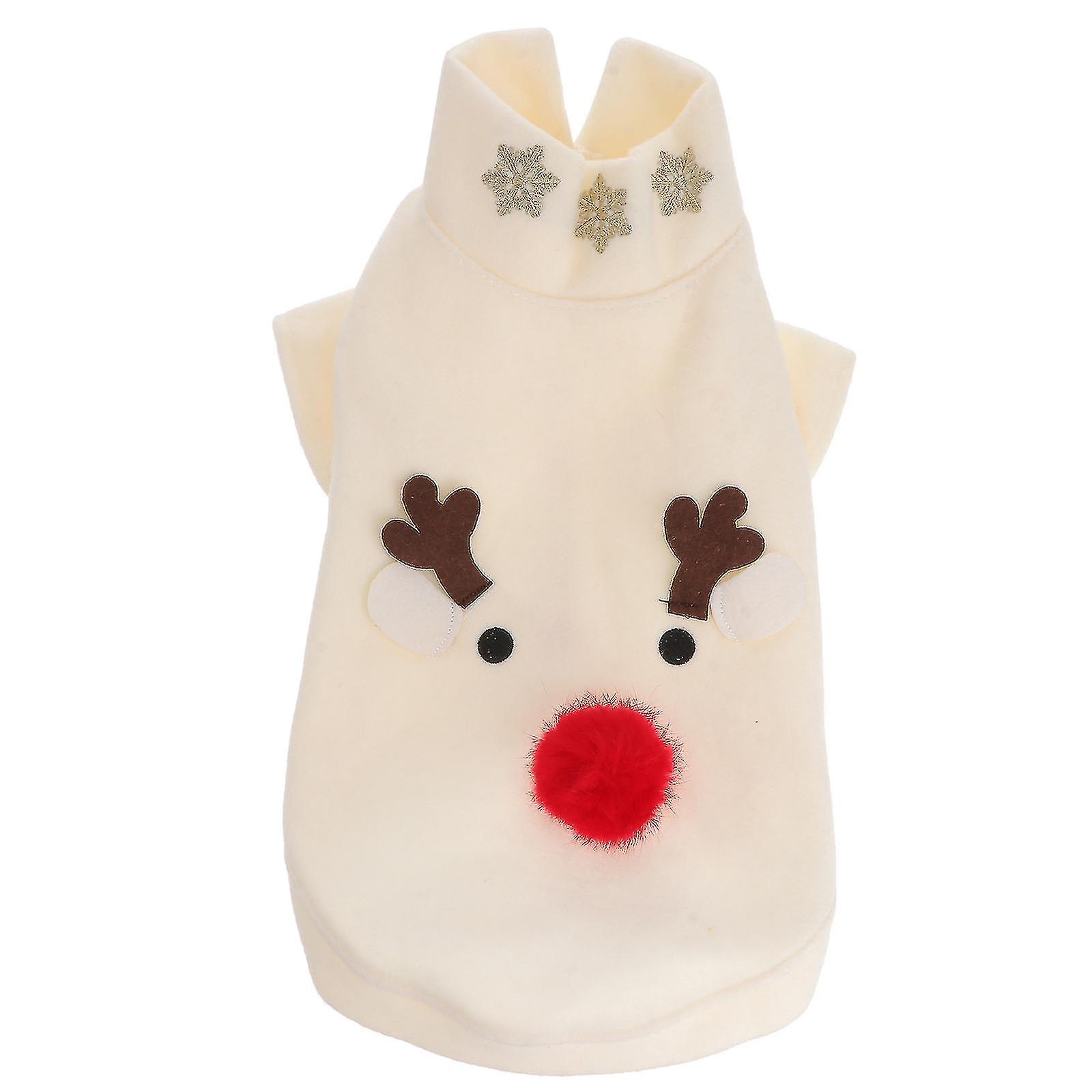 Pet Dog Clothes Elk Pattern Christmas Costume Breathable Dog Apparel For Pe