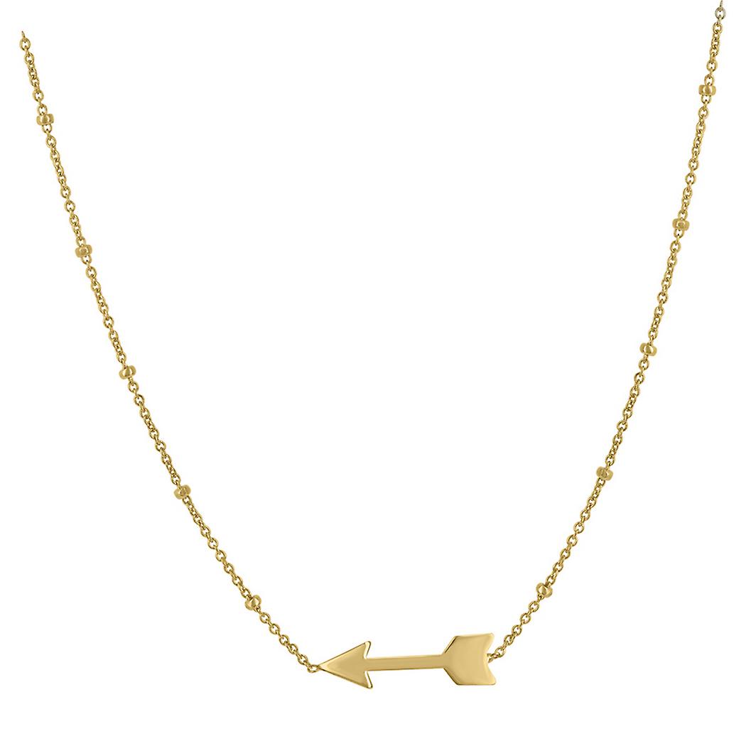 14k or jaune femmes flèche mode collier 17,5 pouces pendentif-collier pour femmes - 1,7 grammes
