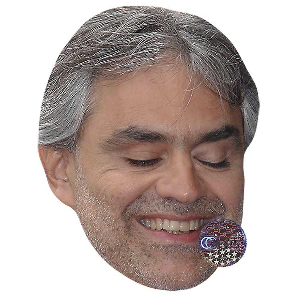 Andrea Bocelli Celebrity Mask, Flat Card Face