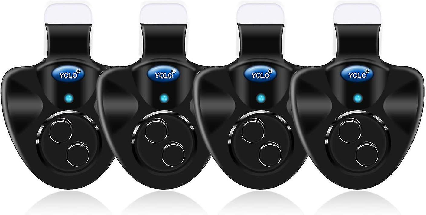 4pcs Electronic Led Ing Bite Sound Alarm Clip On Ing Rod (q)