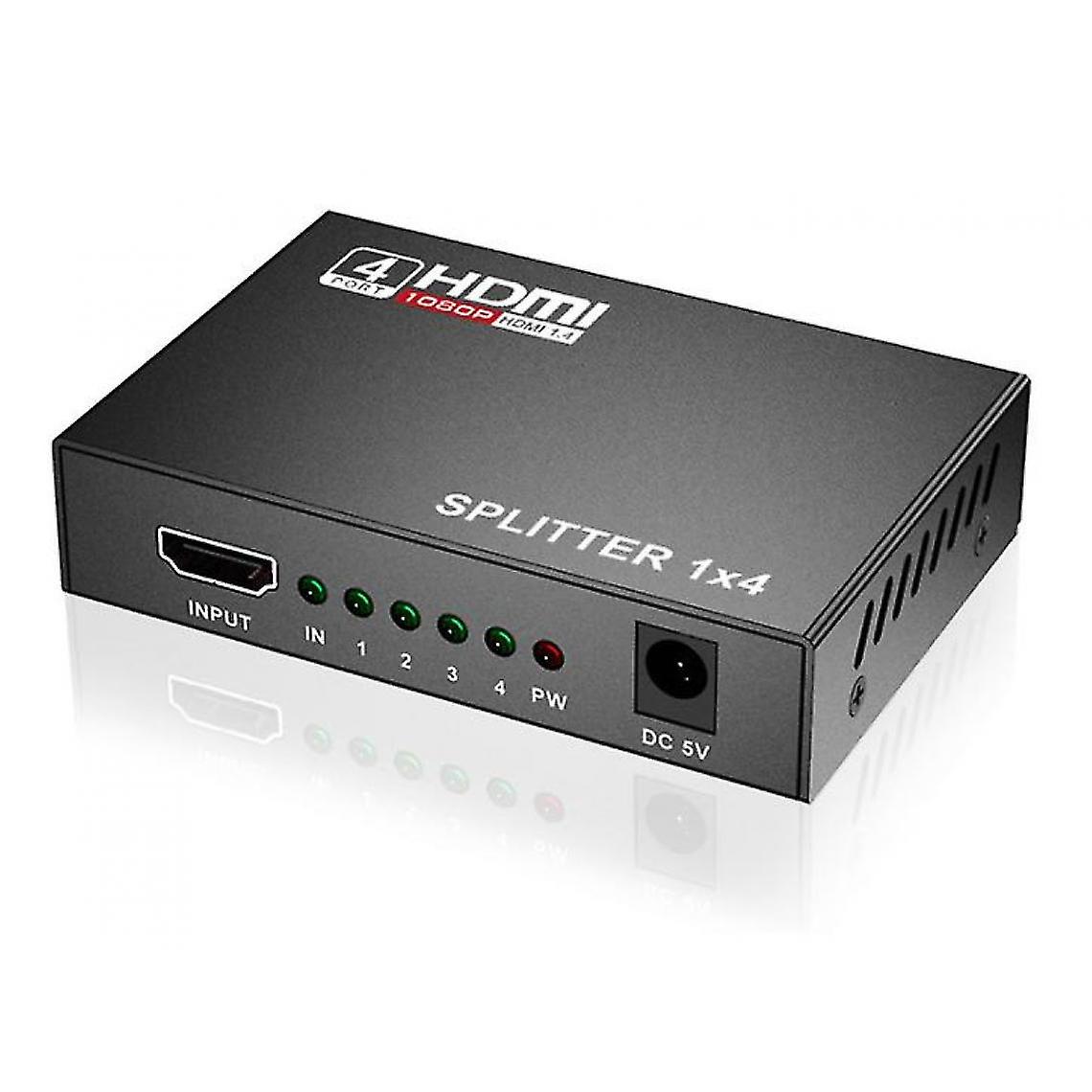 Hdmi Splitter, 1 Input And 4 Output, 1080p Screen Splitter