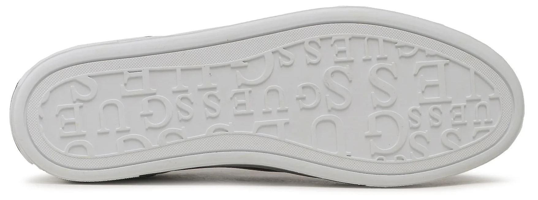 Guess Gianele Metallic Pewter White Womens Trainers Shoes Fruugo UK