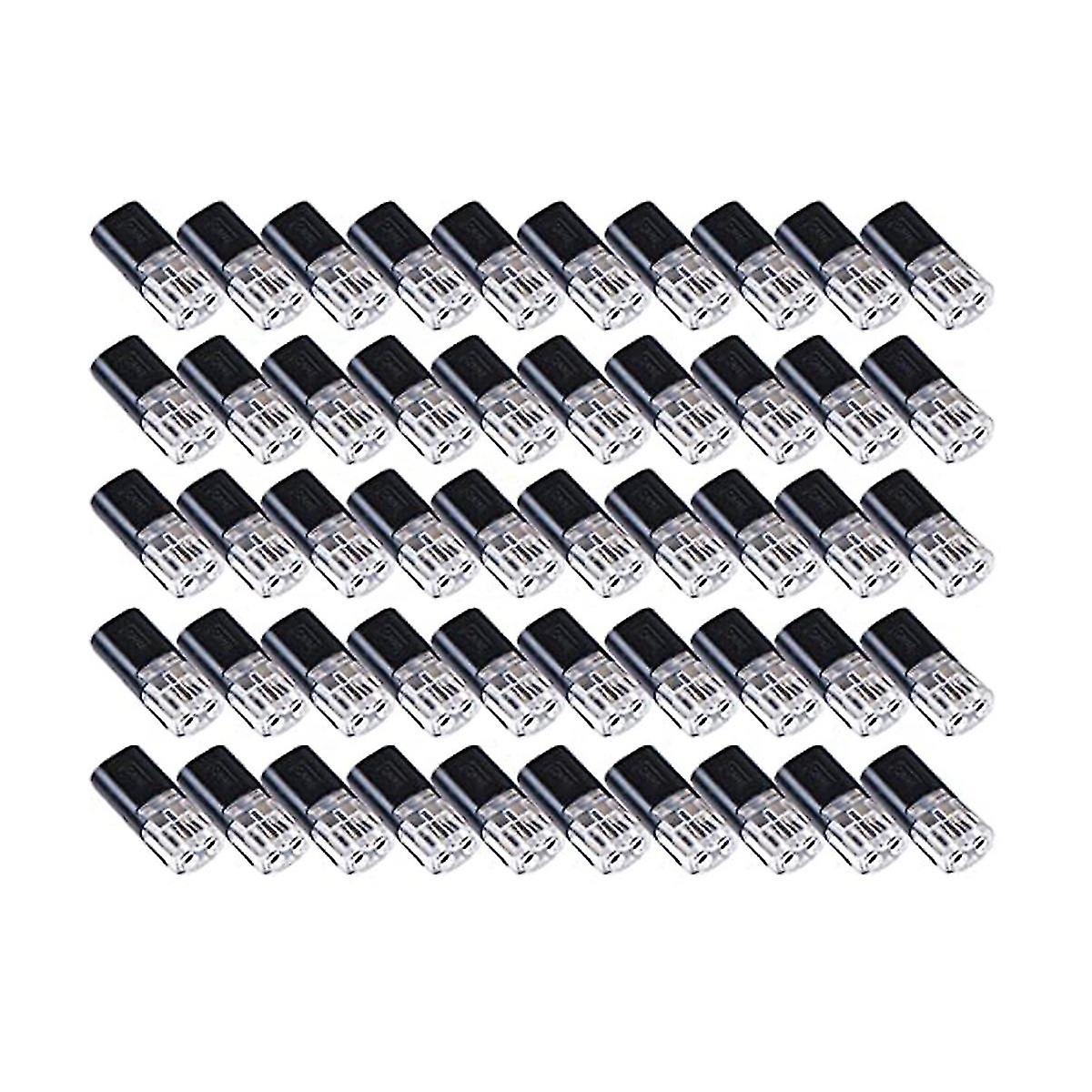 50pcs Double-wire Push-in Connector With Locking Buckle,low Voltage Wire Connectors,no Wire-strippi