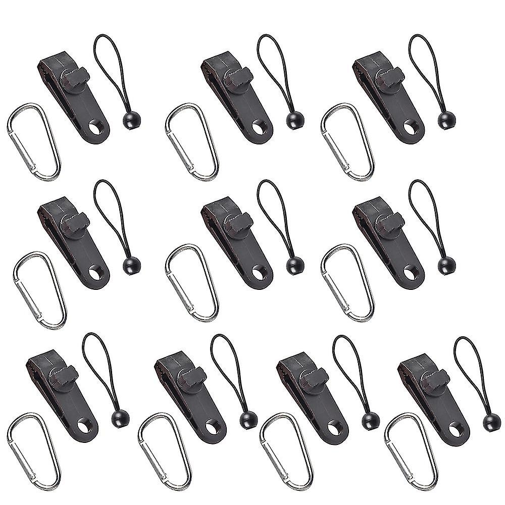 Upgrade Large Tarp Clips Heavy Duty Lock Grip -total 10 Pcs Tarp Clamps Thumb Screw Tent Fasteners Clips With Carabiner For Camping Awnings Ca