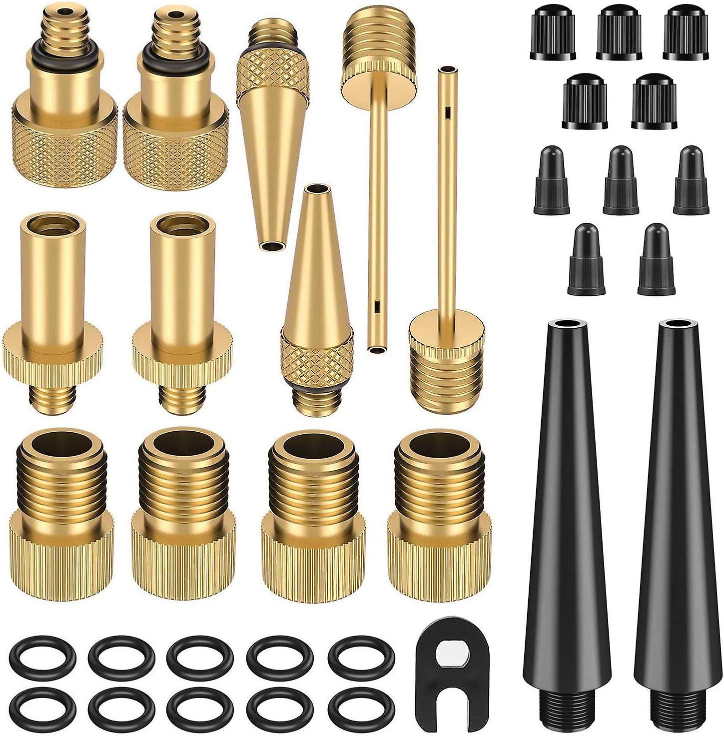 Fietspomp Adapter Kit - 35pcs Av Dv Sv Valve Adapters met ventieldoppen