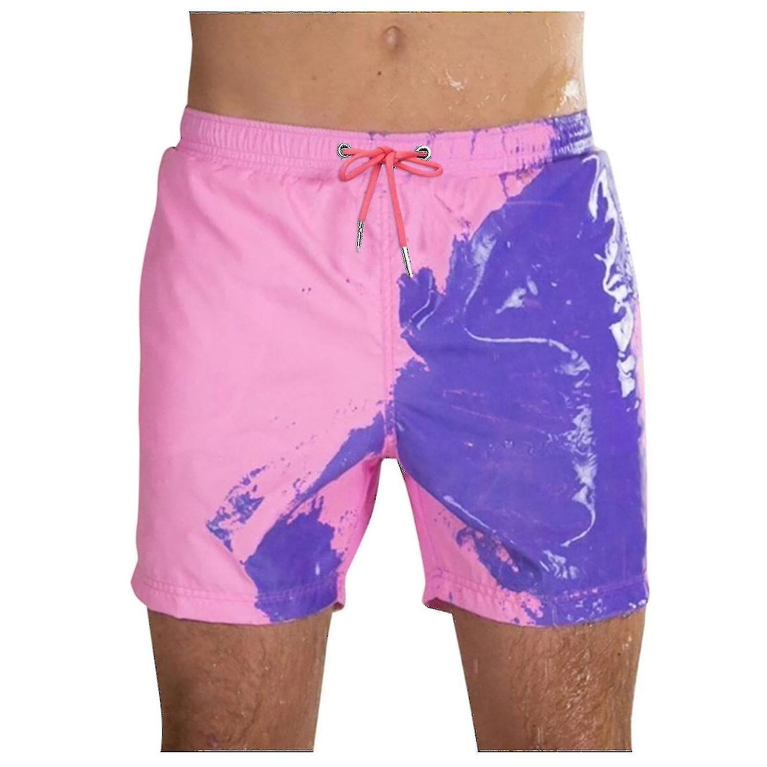 Magic Color Changing Beach Shorts Quick Dry Badbyxor för vuxna och barn