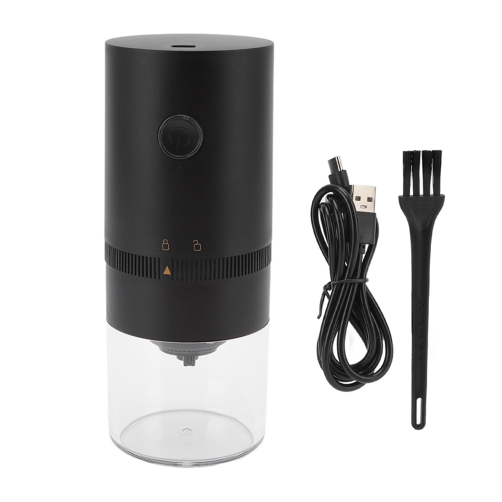 Uniform Grinding Coffee Grinder, Portable Design With Conical Ceramic Burr, Adjustable Settings And Smart Touch Controls For Precise Grind (Black)