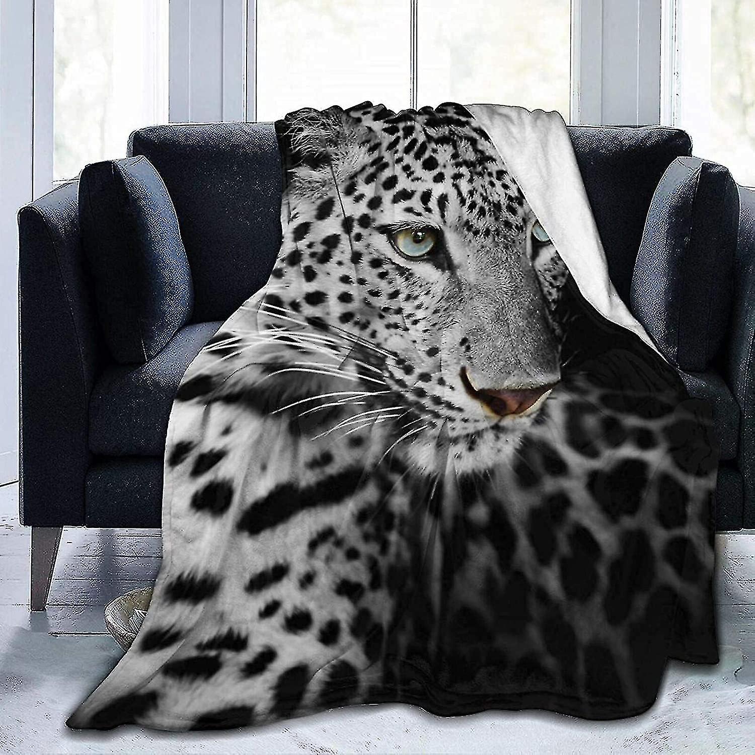 Cool 3d Snow Leopard Super Soft Blanket Antistatic Blanket Sherpa