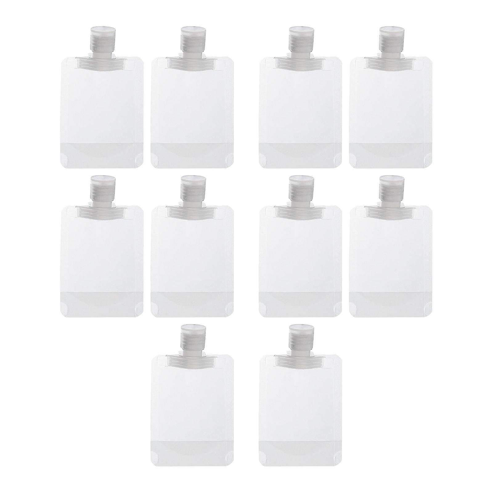 10Pcs Refillable Empty Squeeze Pouch Toiletry Container for Lotion Shampoo 30ml