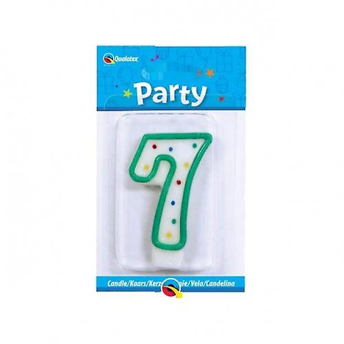 Qualatex Polka Dot 7th Birthday Candle
