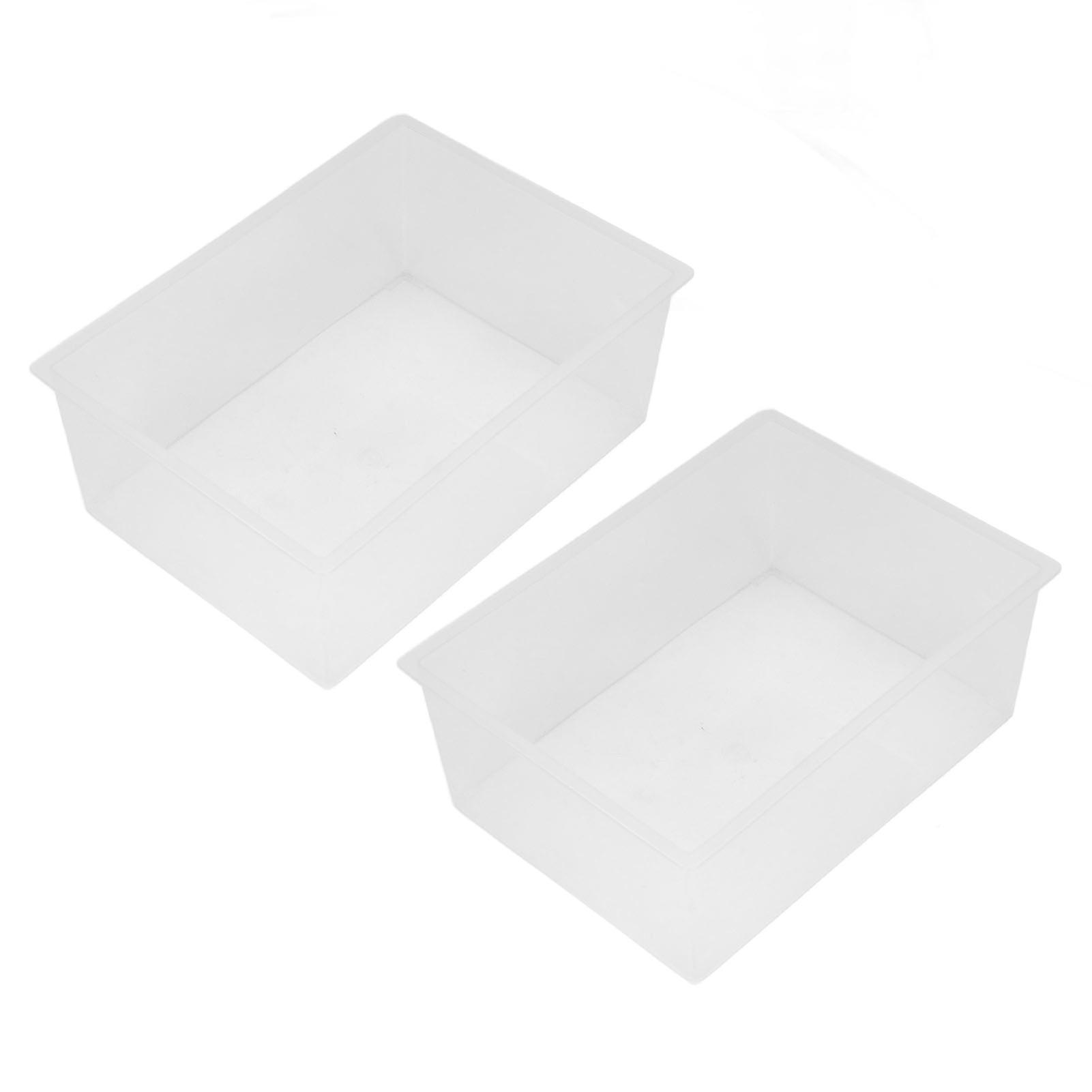 2Pcs Water Sink Basin Tank Transparent ABS Large Capacity Set Kit for Experiment Laboratory 