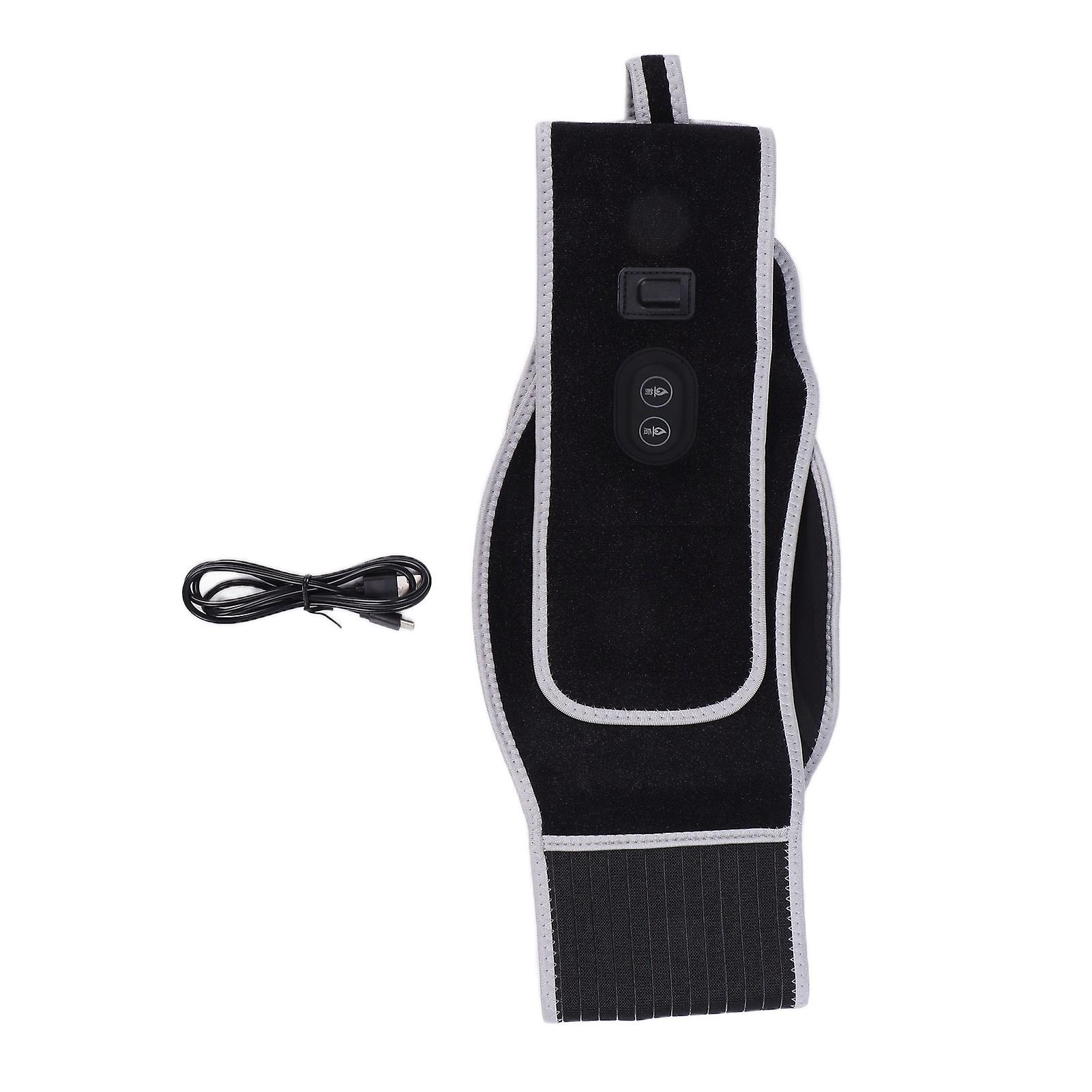 3 Modes Electric Heating Belt Portable Black with USB Cable for Waist and Back Pain