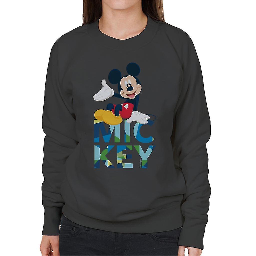 Disney Mickey Mouse Colour Text Women's Sweatshirt