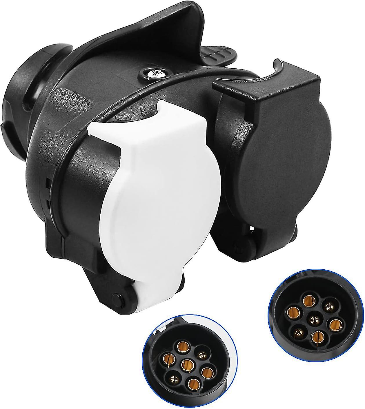 13 Pin Car To 7 Pin Plug Socket Adapter 12V, 2 In 1 Trailer Adapter Converter, 13 Pin to 7 Pin Towing Adaptor - q36