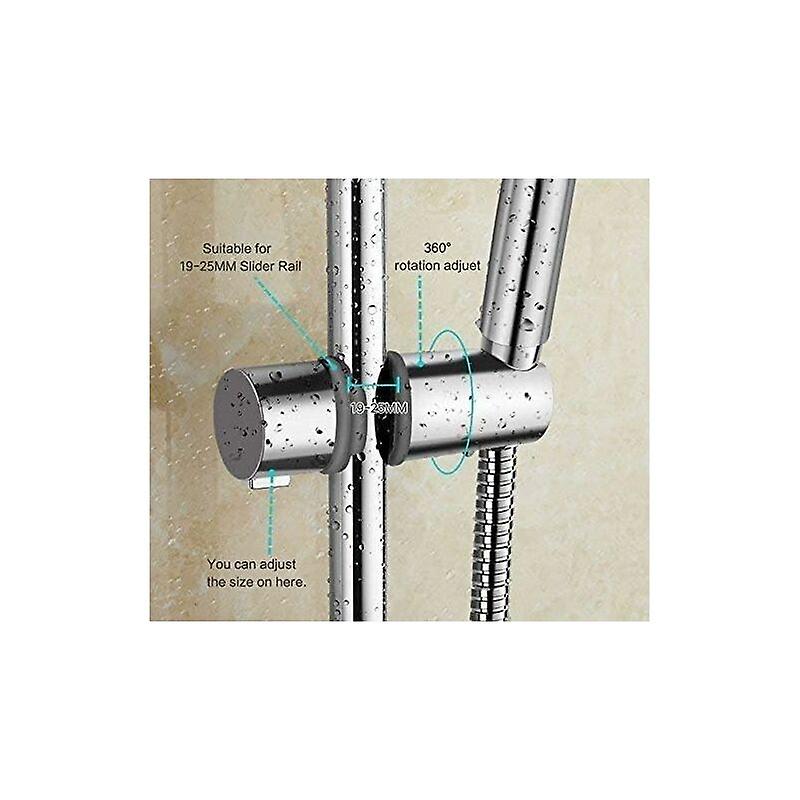 Replaceable handheld shower holder, chrome shower head holder, 18-25mm diameter adjustable,yellow