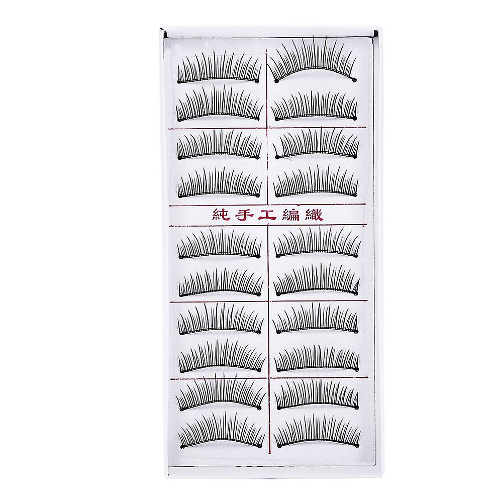 20 Pcs Natural Thin False Eyelashes Makeup Tool