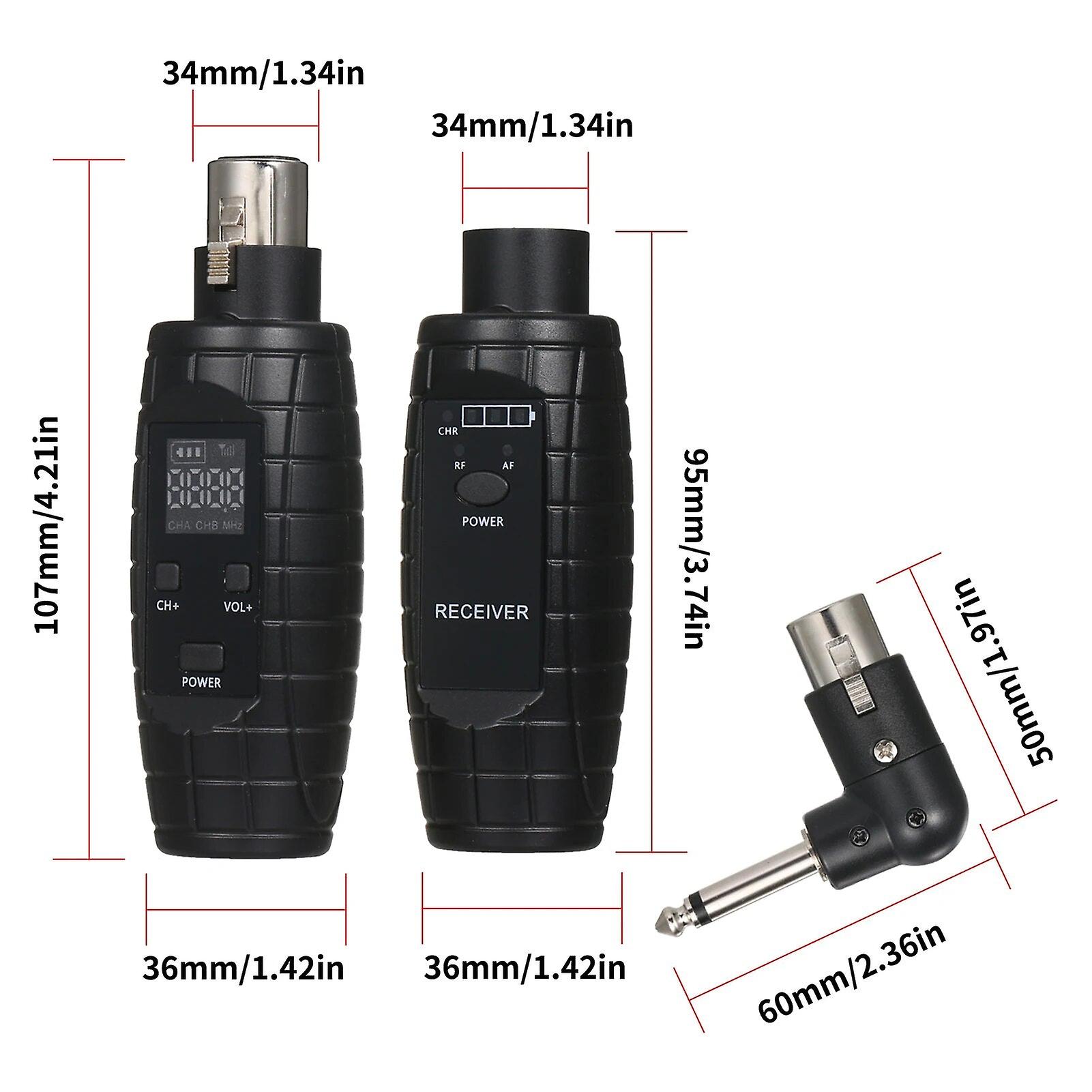 Uhf Professional Wired To Wireless Microphone Converter Micphone Transmitter & Receiver 571~598mhz Receiving Transmission