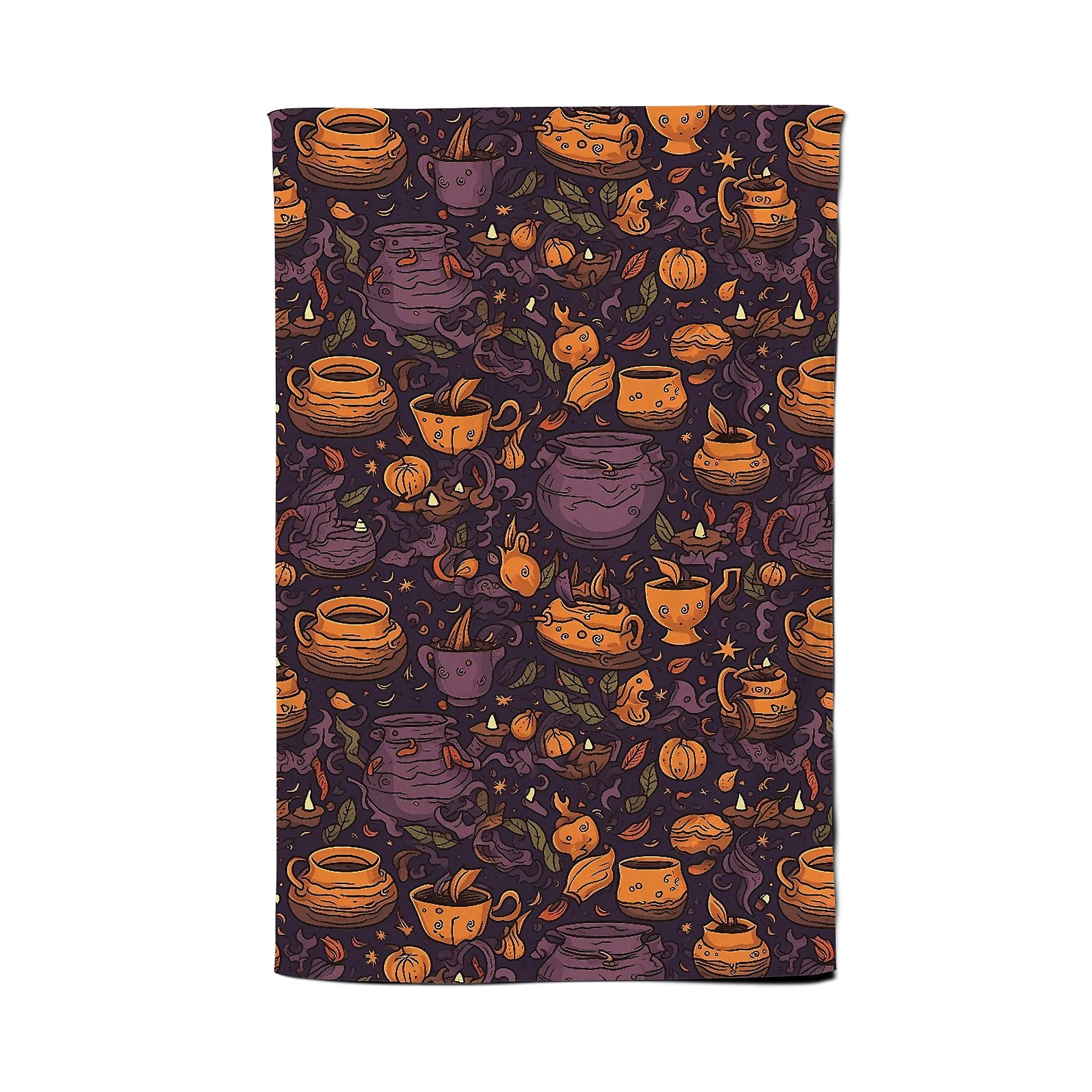 Wicked Witches Bubbling Cauldrons Tea Towel