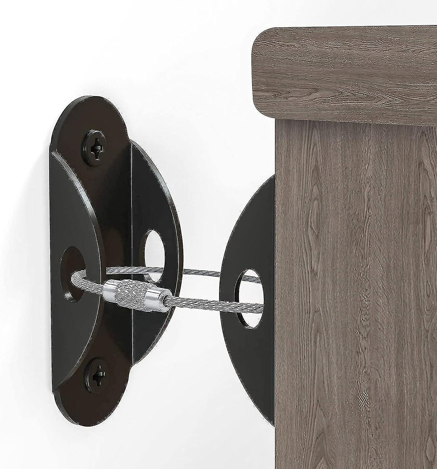 6pcs Furniture Anchors Kit For Baby Proofing, Furniture Straps Use To Prevent Falling And Anti Tip, Dresser Or Cabinet To Wall Anchors