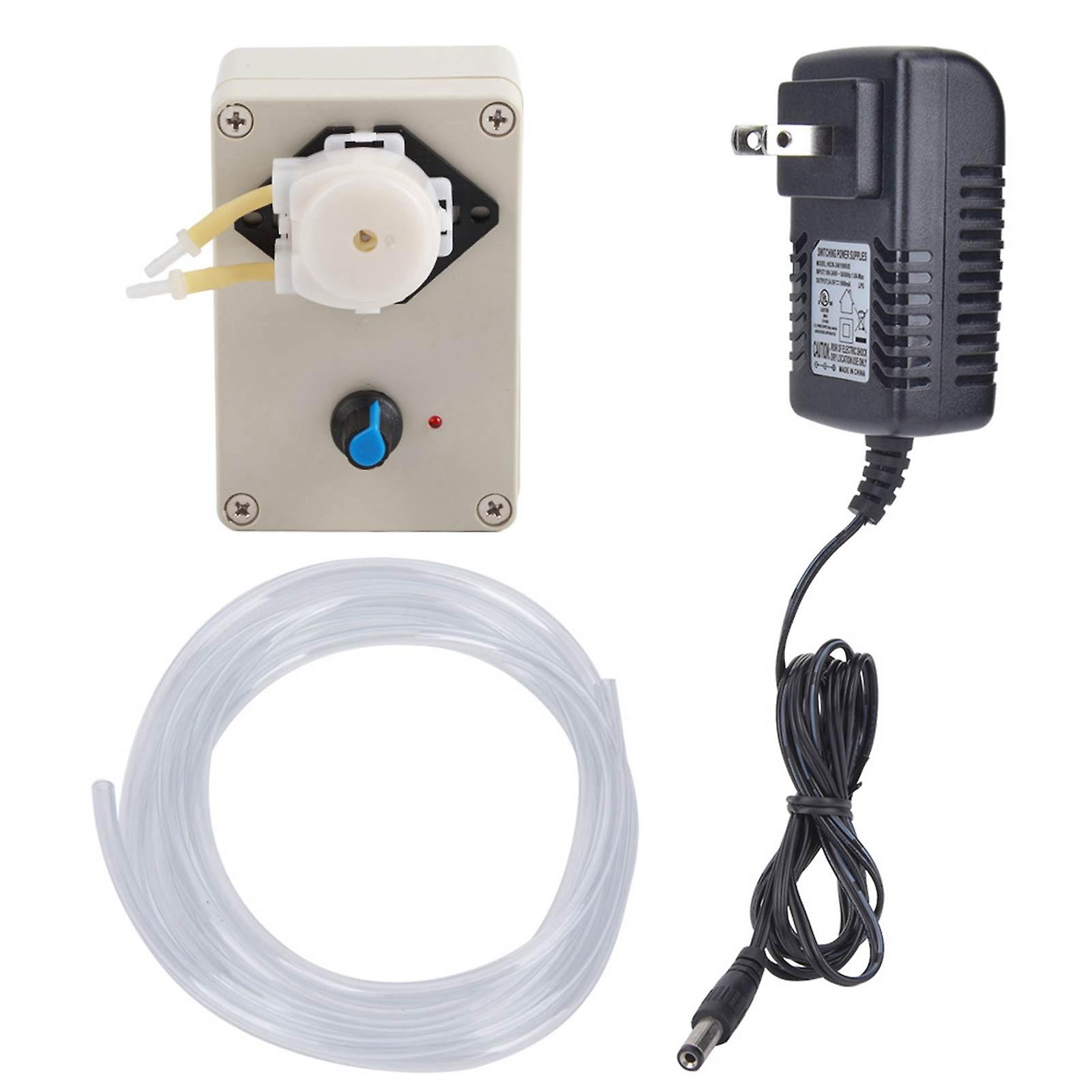 Industrial peristaltic pump for liquids, adjustable flow metering pump