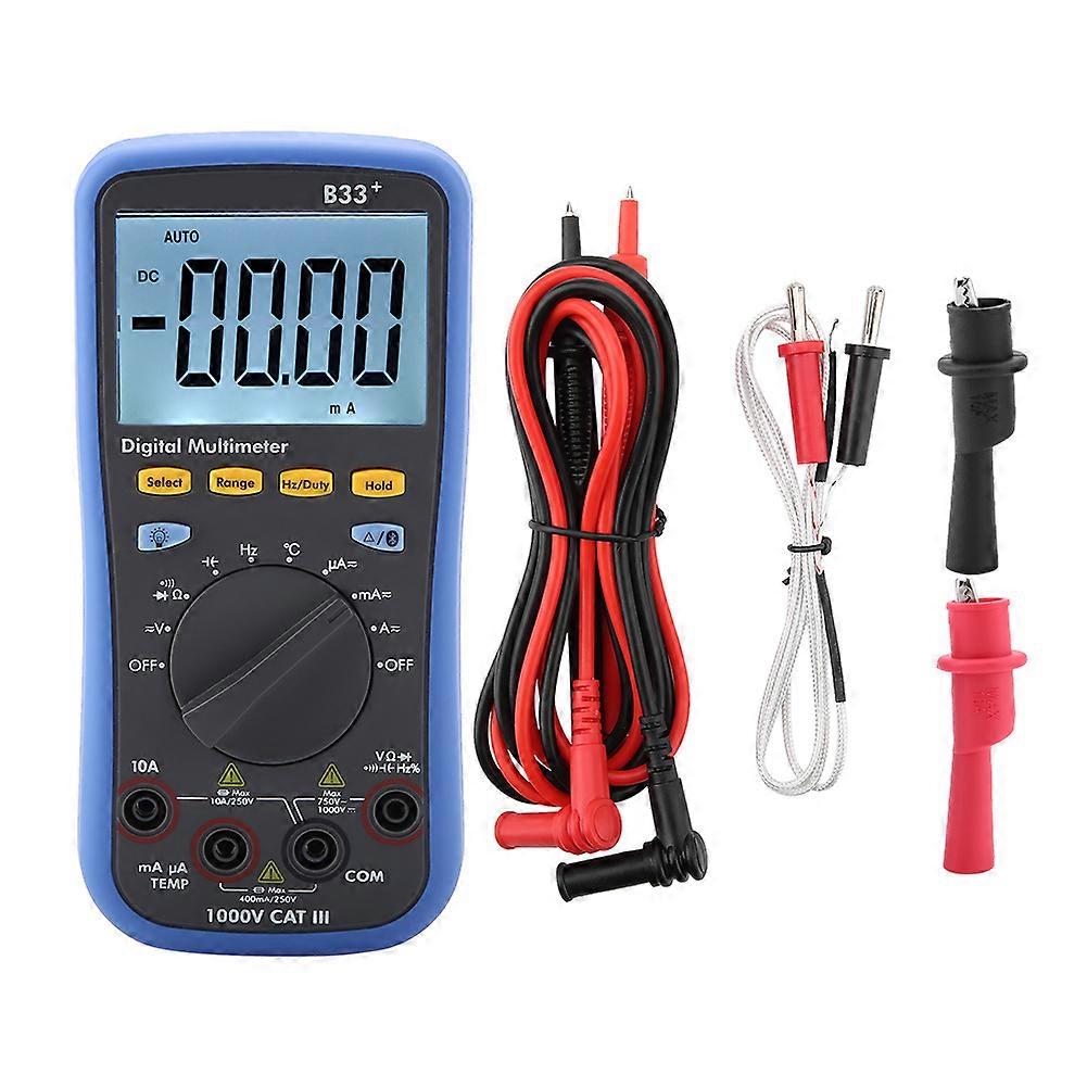 B33+ LCD-Display Digitales Bluetooth-Multimeter zur Messung des AC/DC-Spannungs-Stromwiderstands