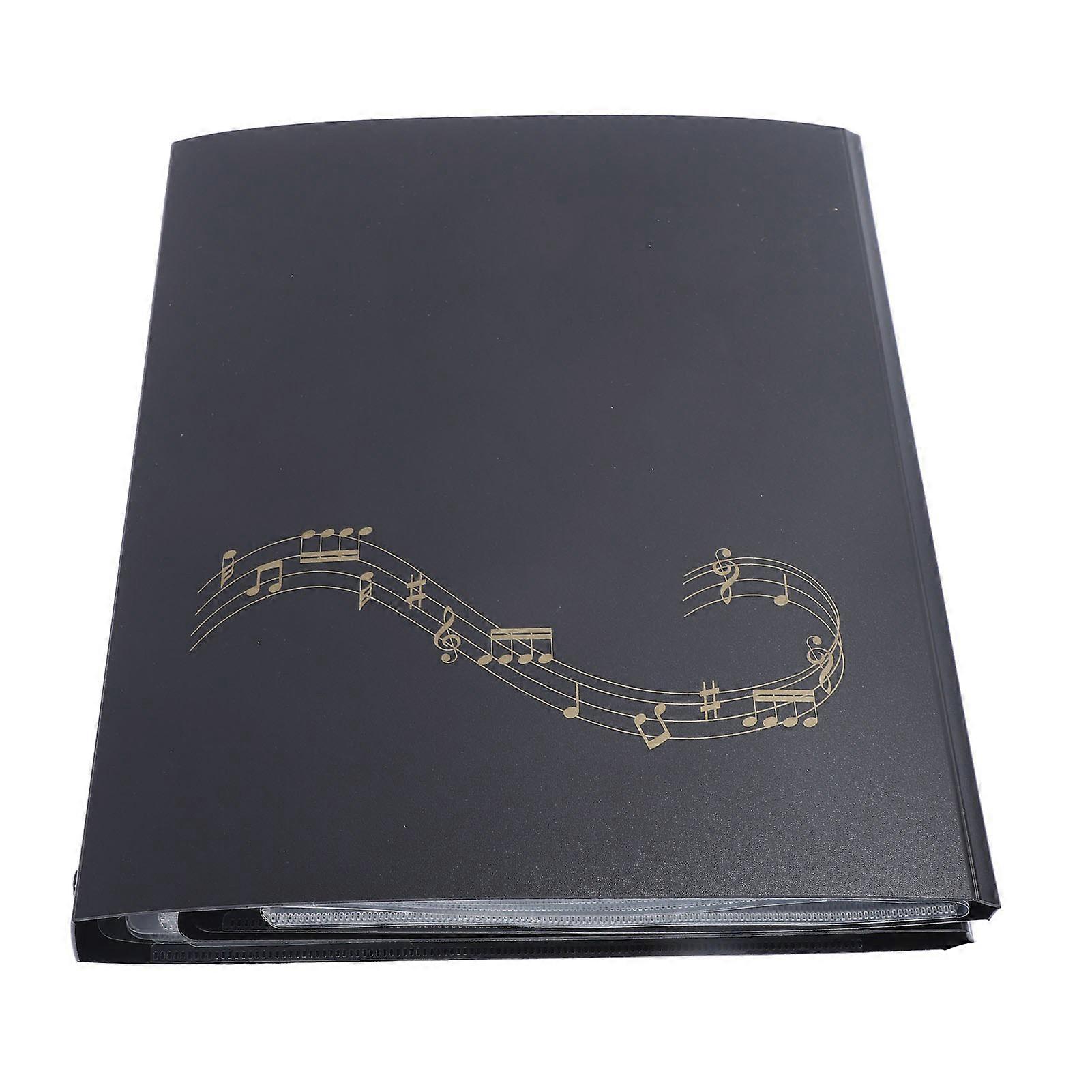 Sheet Music Folder 4 Page Expand 52 Pages Capacity Detachable A4 Sheet Music Binder for Piano Keyboard Violin Cello