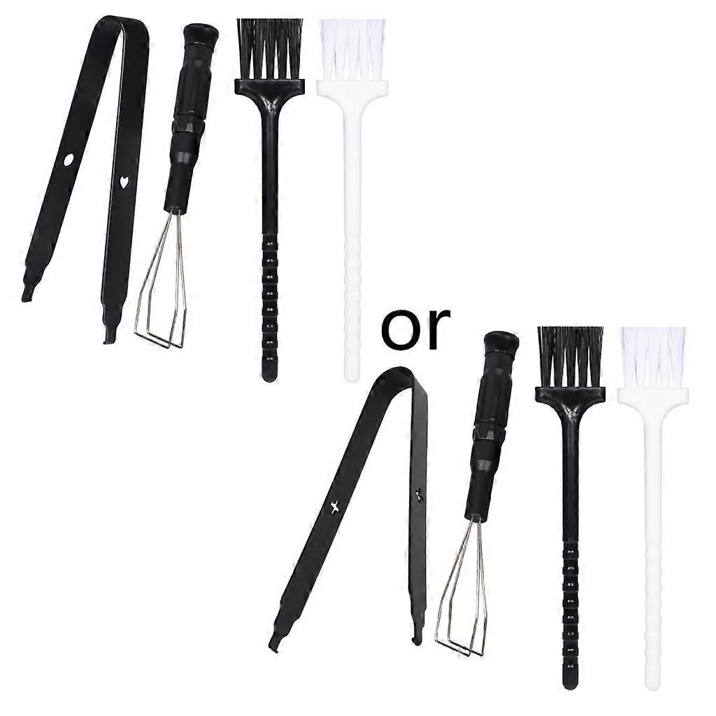 2pcs Keyboard Keycap Puller+ 2pcs Cleaning Brushes Universal Mechanical Keyboard