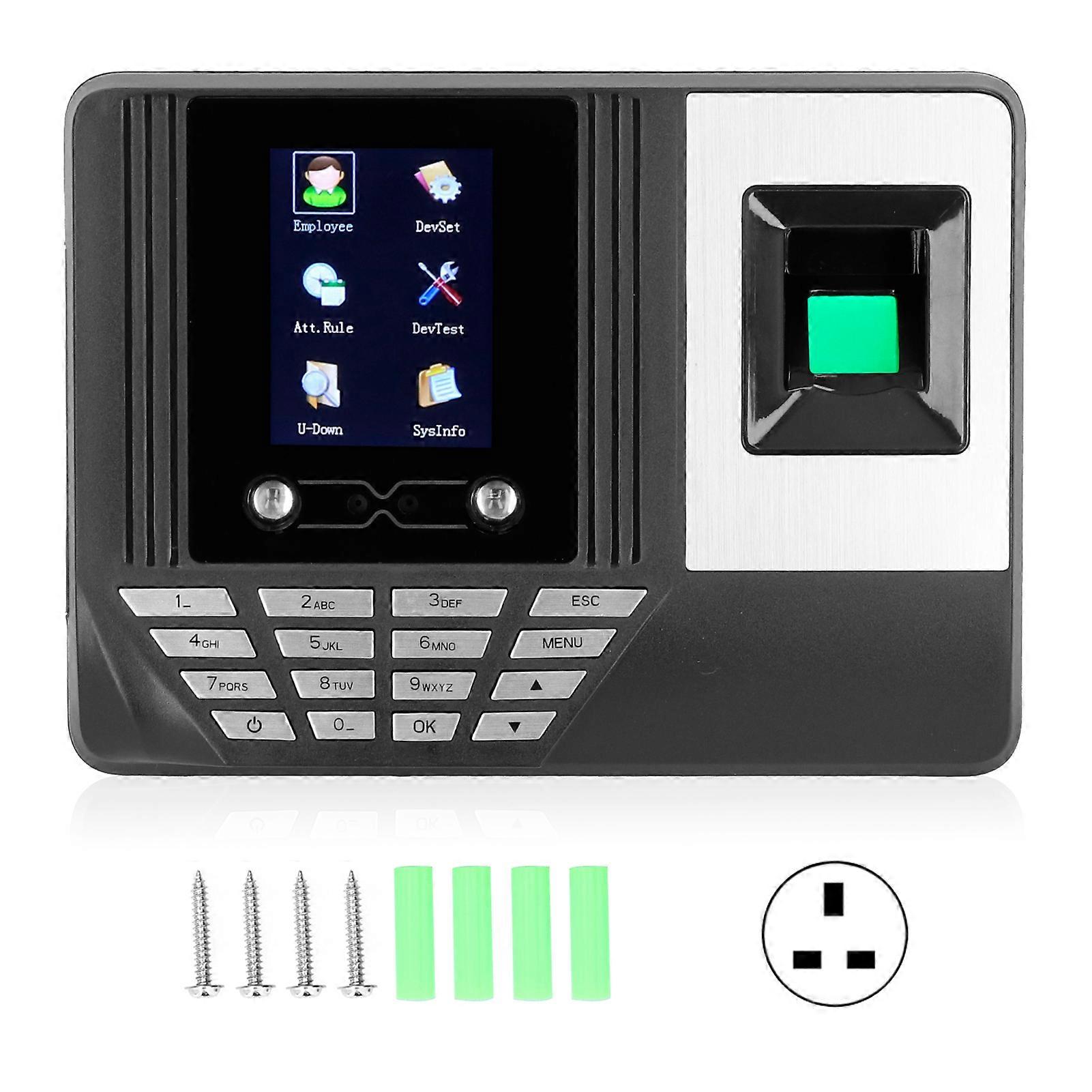 Time Attendance 4.3in Tft Voice Prompt Face Fingerprint Password Time Recorder For Office Factory Hotel School 100240vuk Plug