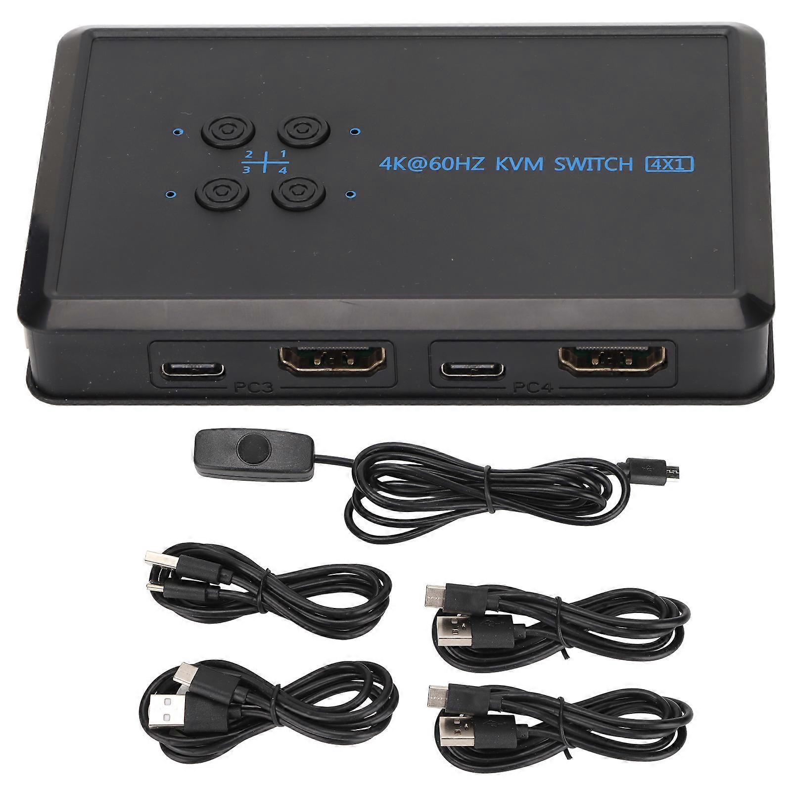 KVM Switch High Definition Multimedia Interface 2.0 4K High Compatibility Easy Installation Converter