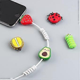 Cute Animal Bite Cable Protector For Iphone Ipad Charger, 10 Pack