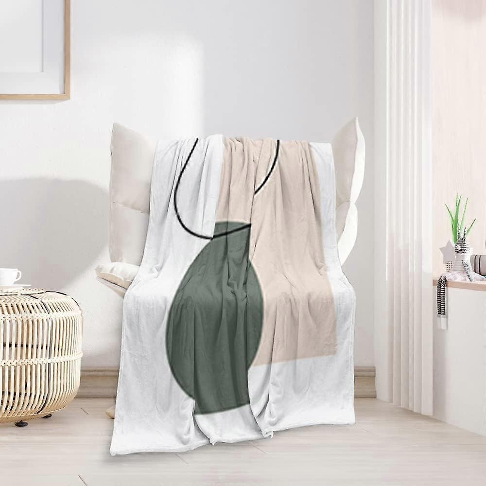 بوهو منتصف القرن مجردة يلقي البطانيات البيج الحديثة رمي البطانيات الحد الأدنى أوراق الشمس بوهو جمالية ناعمة دافئ سرير فراش النساء البطانيات أسود