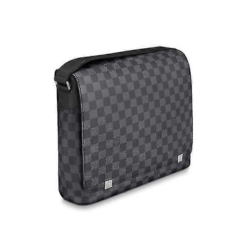 Barsinfi جلد منقوش حقيبة كروس بكتف واحد للجنسين