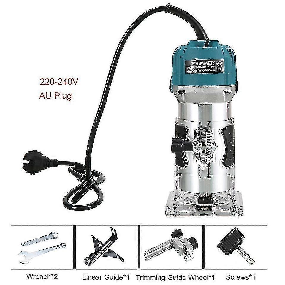 800w 30000rpm Lavorazione del legno Trimmer elettrico Fresatura del legno Incisione Stozzatura Trimmer Incisione a mano Ma