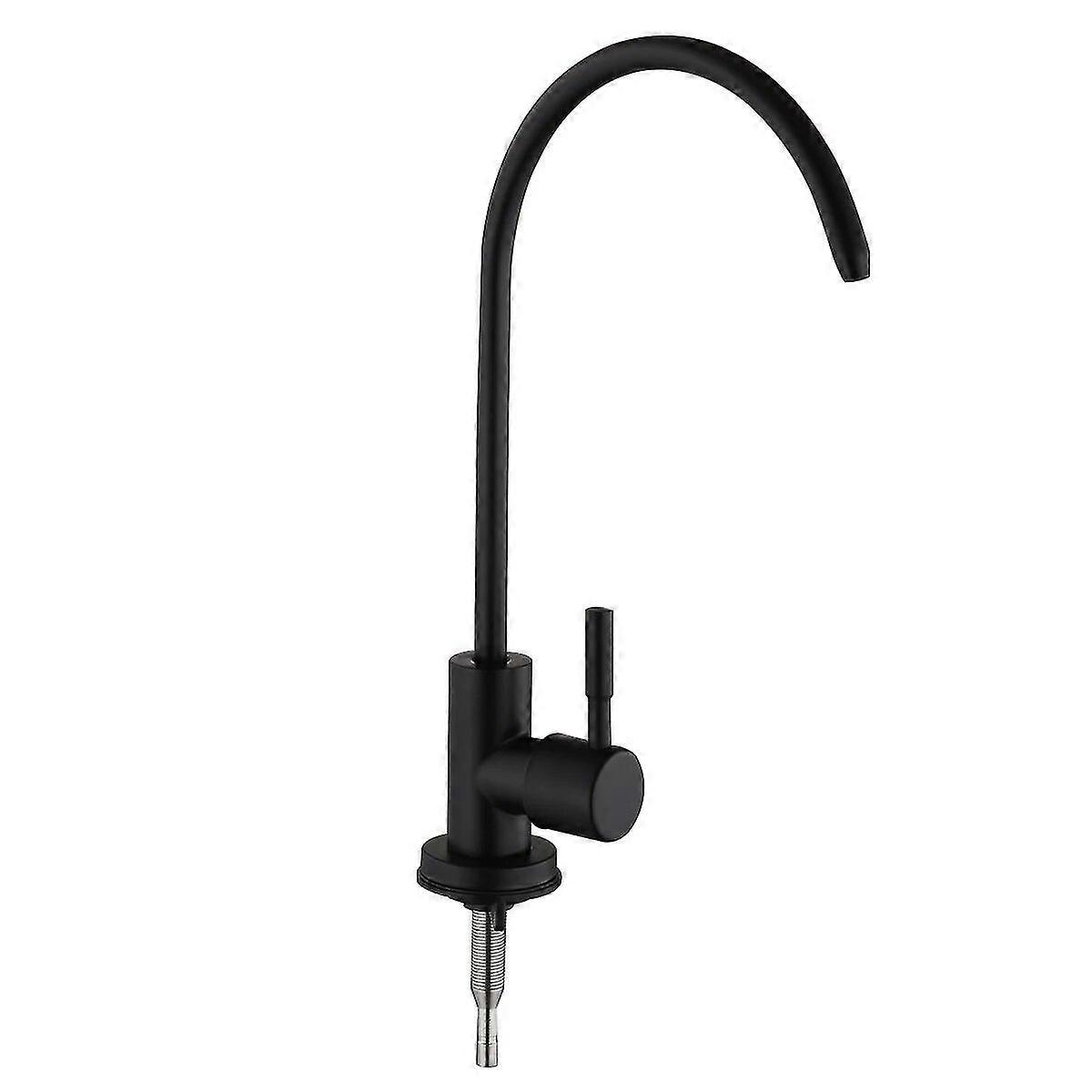 Haute qualitéRobinets de cuisine Robinet d’eau directe en acier inoxydable noir mat Robinet de filtre à eau de cuisine Ro Purify System Osmose inverse