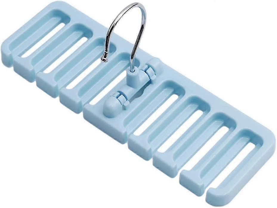 Tie Scarf Belt Organizer Plastic Sunglasses Rack Muffler Hanger Storage Hook Blue