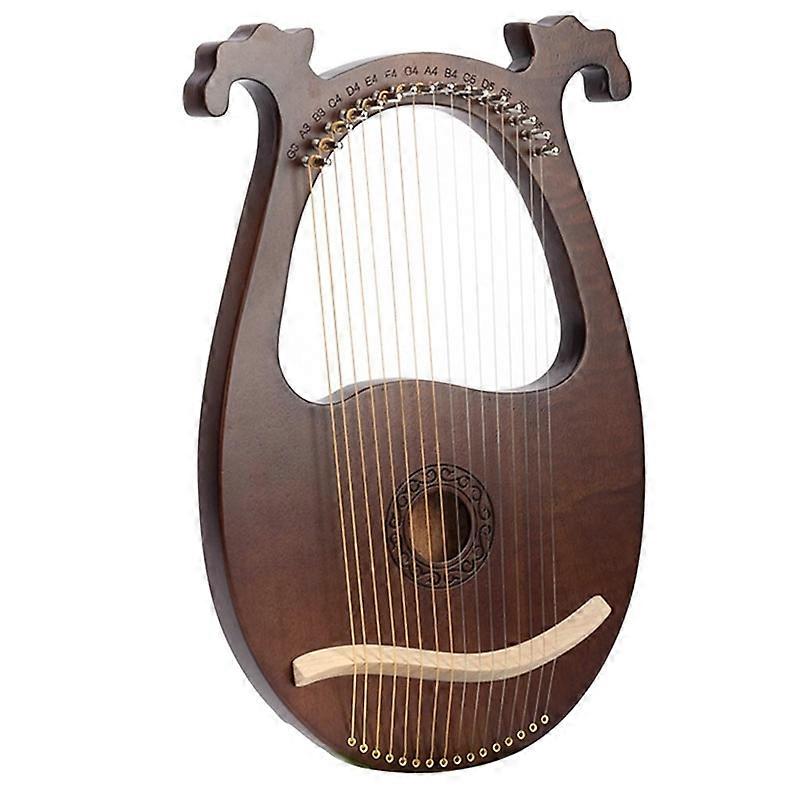 Lyre Harp, 16 String Mahogany Body String Instrument Body Instrument with Tuning Wrench and Spare S