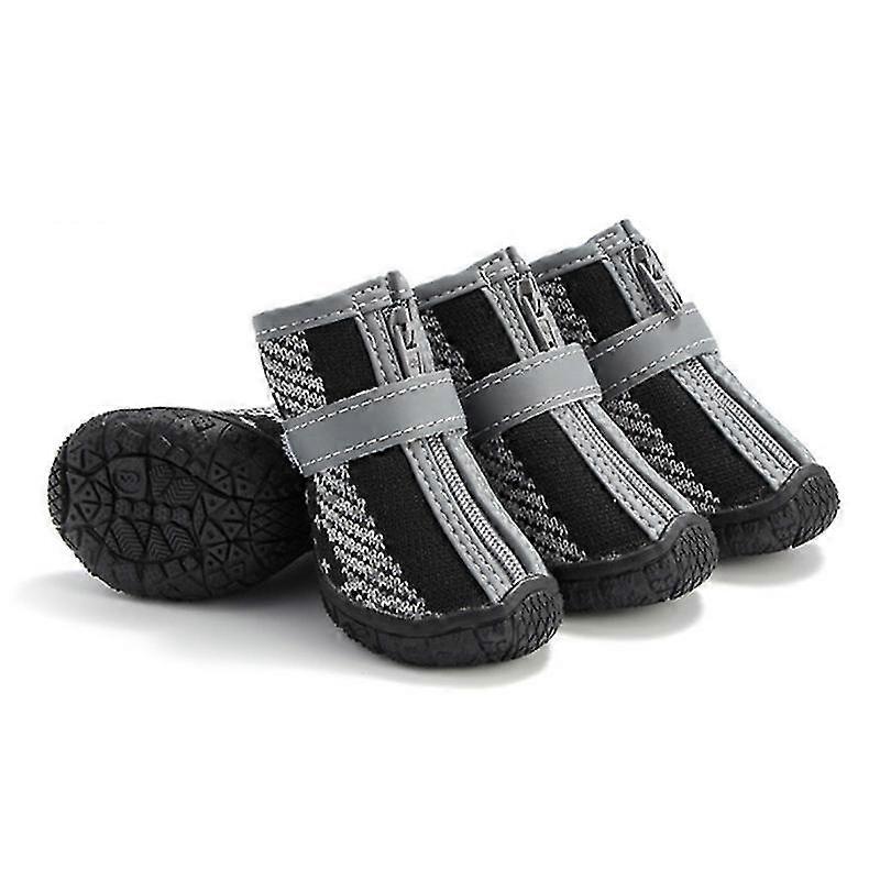 Mimigo Dog Booties Paw Protector, Breathable Dog Shoes For Small Medium Dogs With Reflective Straps, Anti-slip Puppy Hiking Boots For Hot Pavement Har