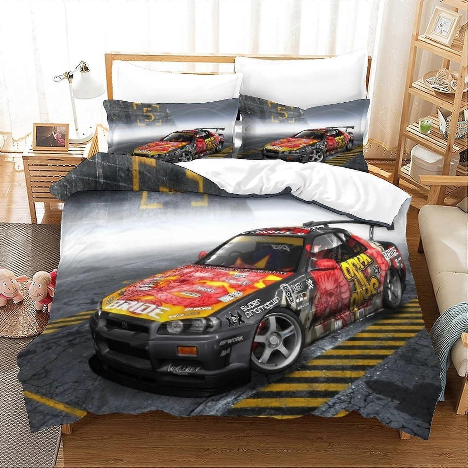 Sports Car Bedding Sports Car Duvet Cover Set Blue Race Car