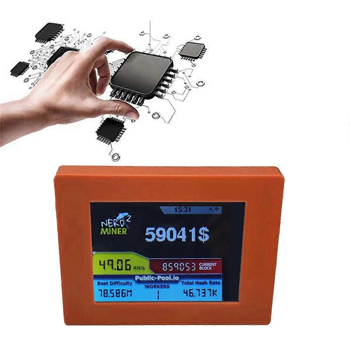 Nerdminer V2 Miner 56KH/S 2.8 Inch LCD Display BTC Lottery Miner Bitcoin  Solo Miner Nerd