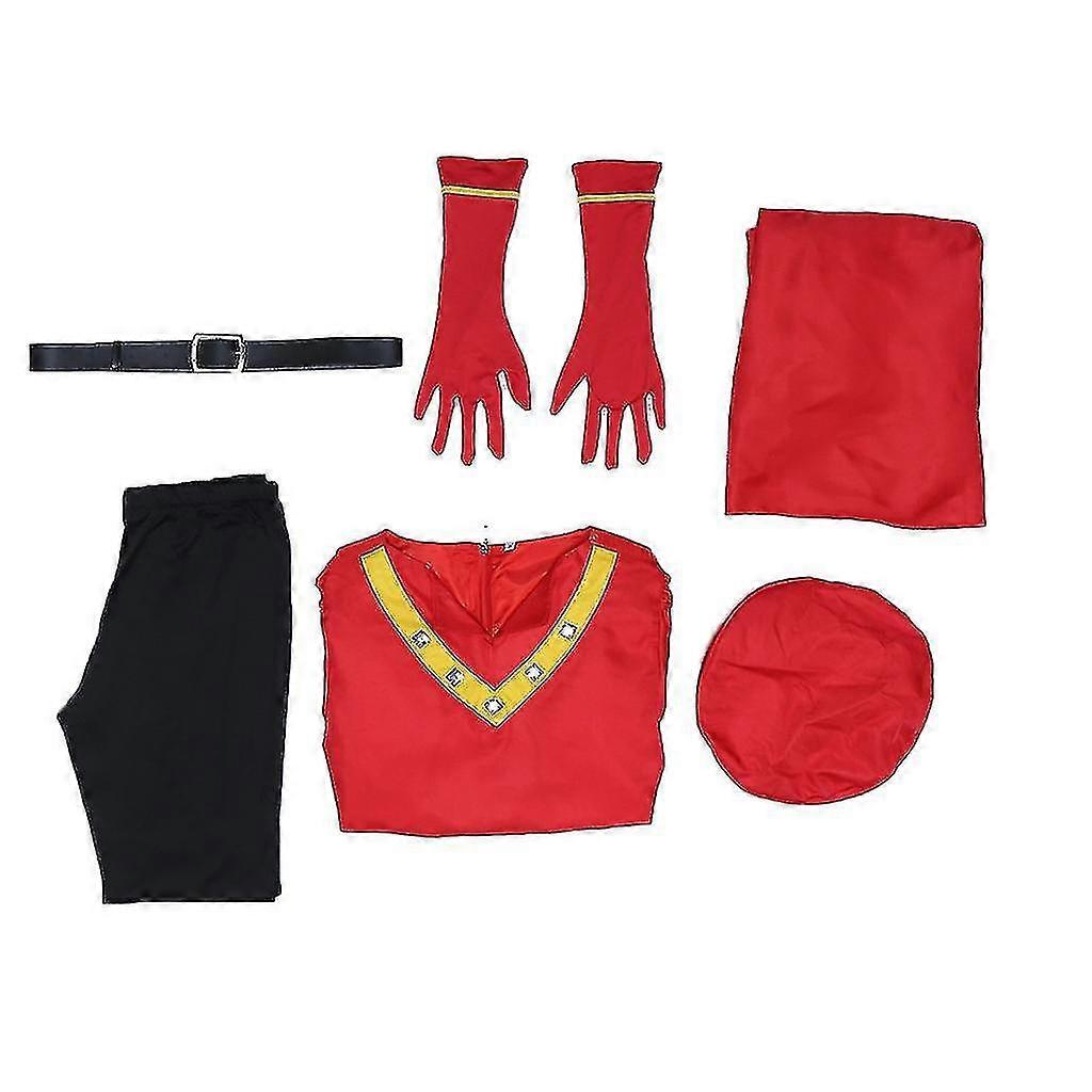 Shrek Cosplay Lord Farquaad Costume Men's Farquaad Outfits Red Cloak