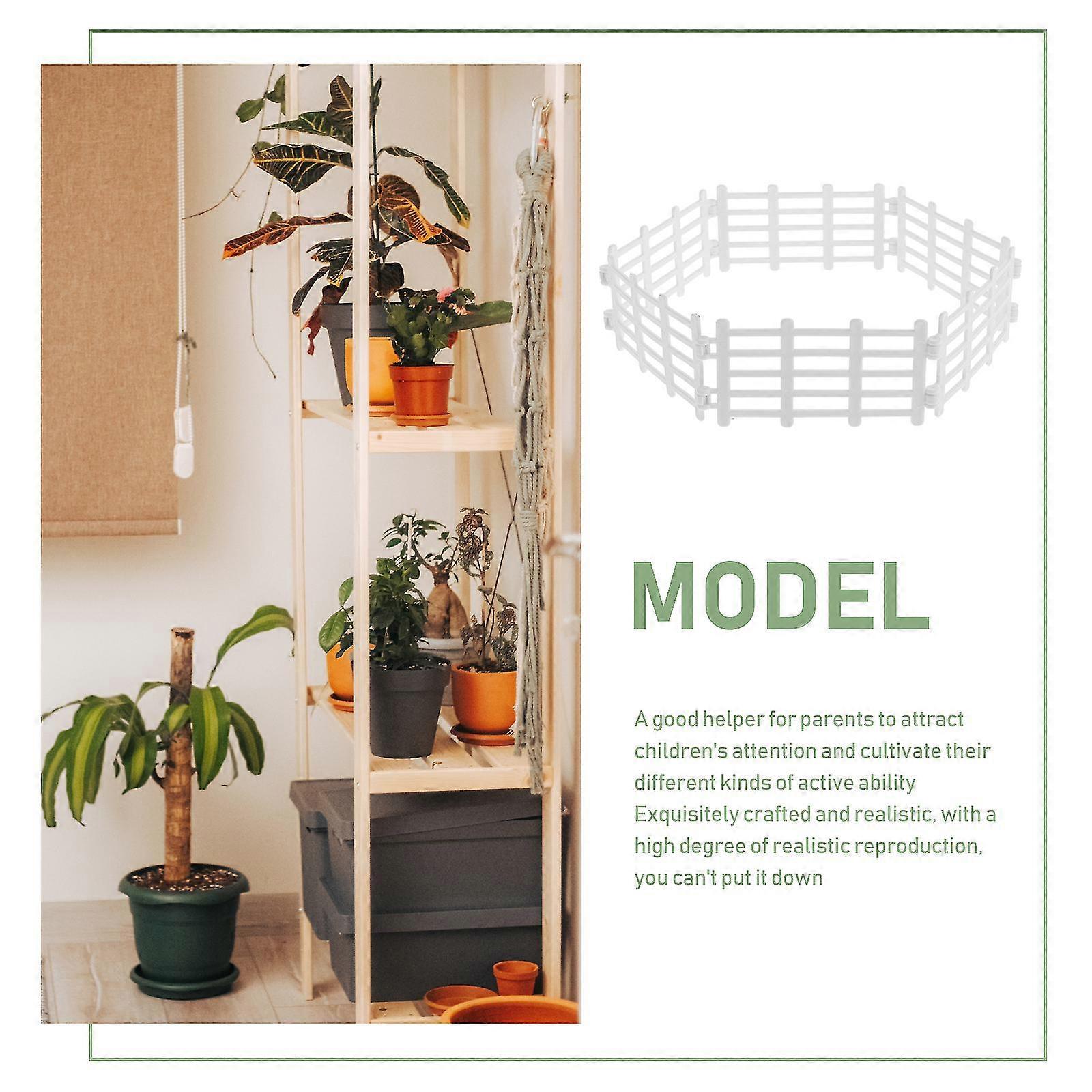 Mini Recinzione In Legno DAZZLEEX Per Decorazione Fai Da Te – Bianca, 5x100 Cm, Ideale Per Piante Grasse E Mini Giardini - 2