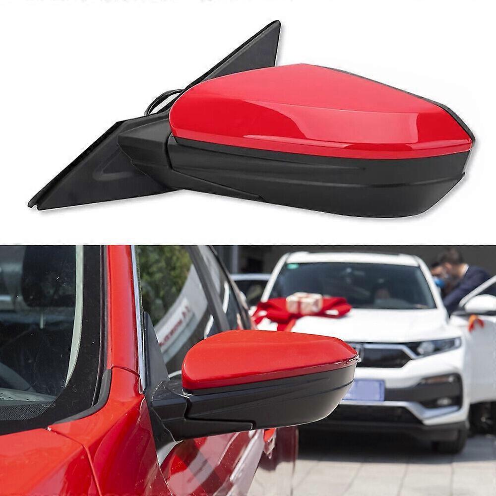 Red Power Door Mirror Left Side Fit For Honda Civic Sedan 2016-2020