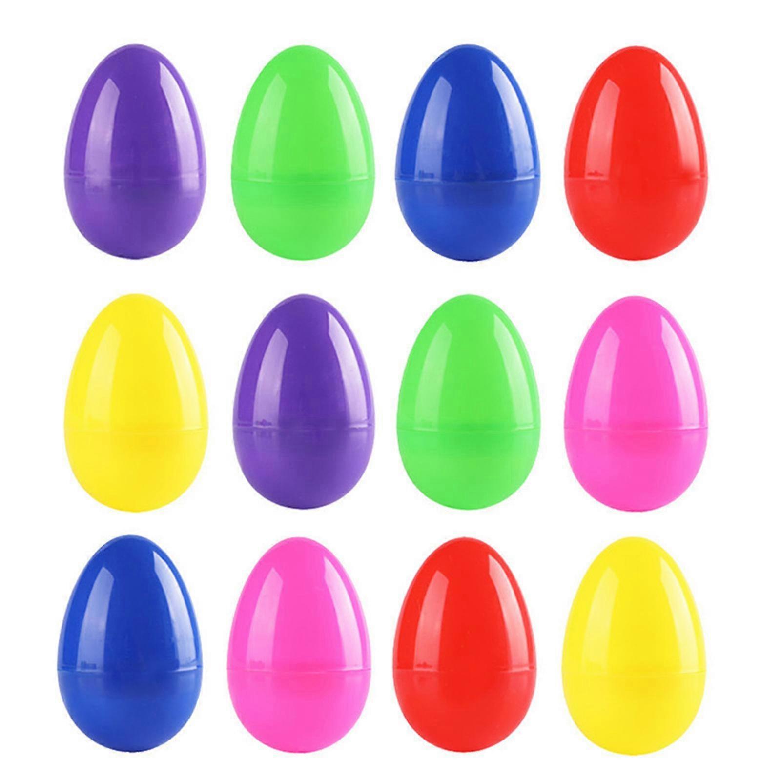 12pcs Colorful Easter Eggs Children's Handmade Diy Plastic Egg Shell