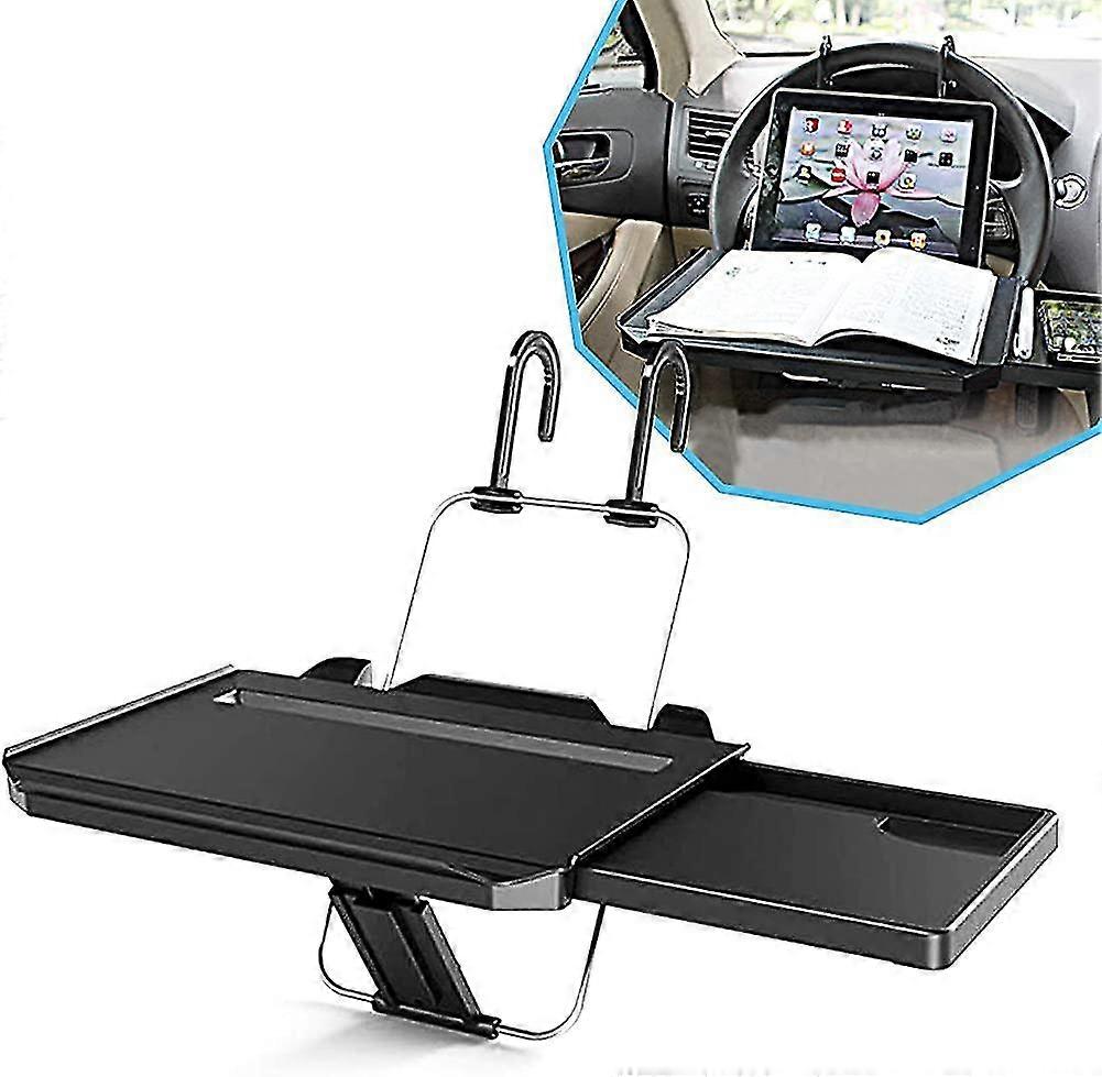 Multi-function Steering Wheel Table, Upgraded Folding Car Laptop Mount Tray